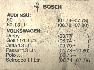 Zündkontakt BOSCH 1237013151 VW Golf 1 Jetta Passat Unterbrecher Zündung NOS