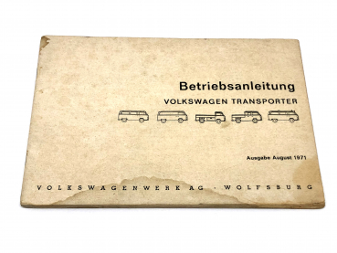 Betriebsanleitung VW Bus Transporter 8/71 Anleitung T2 Pritsche Doka Handbuch