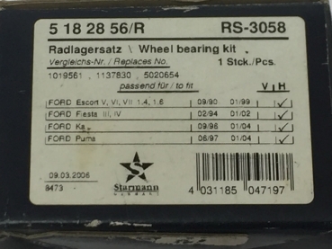 Radlagersatz hinten 3tlg Starmann RS-3058 Ford Escort Fiest Ka Puma Radlager NOS