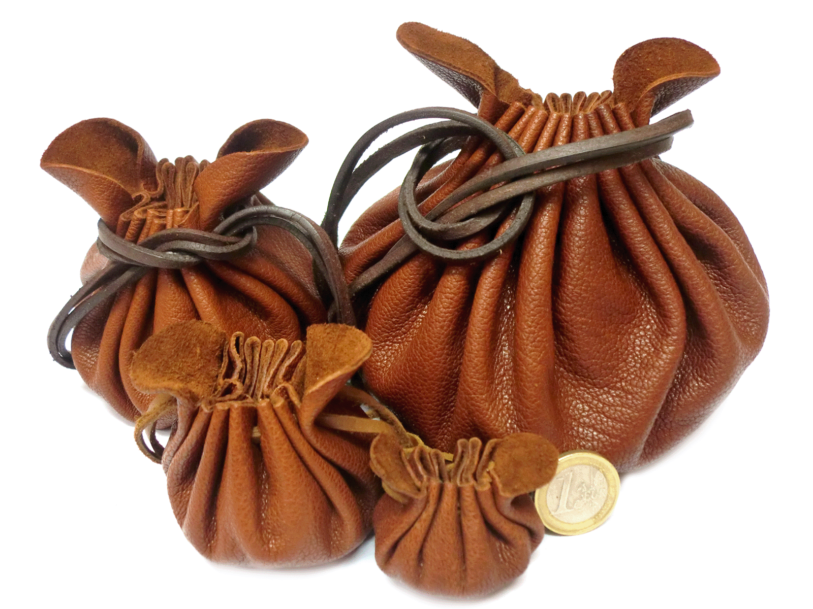 Förster-Fellnest Lederbeutel Aus Vollnarbenleder - Mittelalter Beutel Geldbeutel