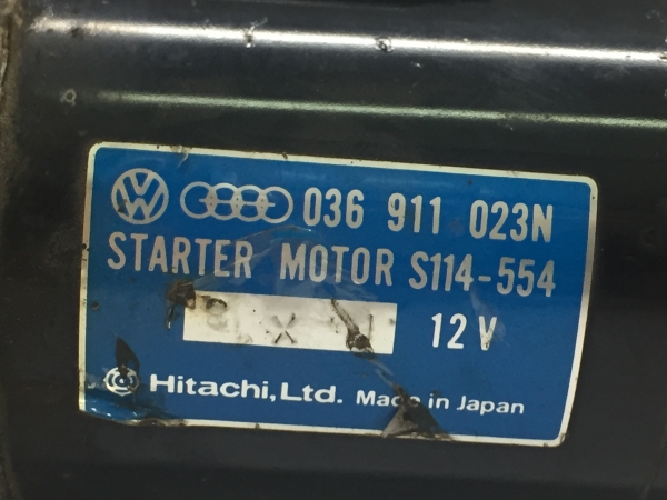 Anlasser 12V Hitachi S114-554 gebr. Org. VW 036 911 023N Golf 2 Polo Starter (W)