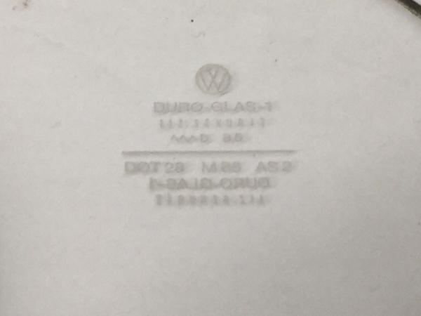 Türscheiben DURO-GLAS L+R Paar gebr. (O) Org. VW Käfer 3/68- Scheibe Türscheibe