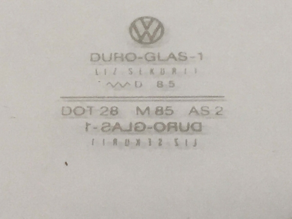 Türscheibe DURO-GLAS Links / Rechts gebr. (P) Org. VW Käfer 3/68- Tür Scheibe