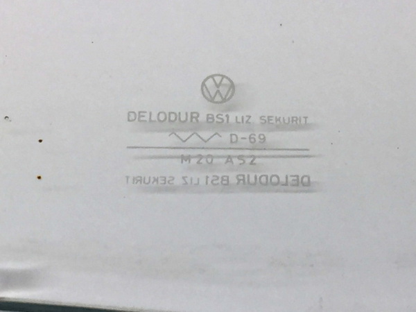 Frontscheibe DELODUR gebr. (D) Org. VW Käfer 8/64-2003 + 1302 + Mex. Scheibe NUR ABHOLUNG - KEIN VERSAND