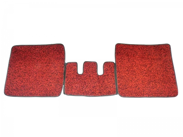 Teppich hinten rot-schwarz Schlinge (B) VW Typ3 Typ-3 Teppichmatte NOS