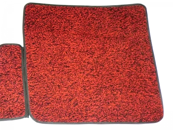 Teppich hinten rot-schwarz Schlinge (B) VW Typ3 Typ-3 Teppichmatte NOS
